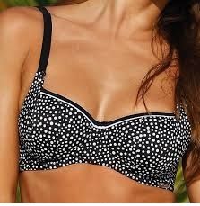Sunflair Polka Dot Bikini Top (Black/white)