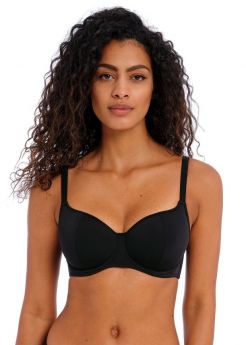 Freya Jewel Cove Black Underwire Sweetheart Bikini Top