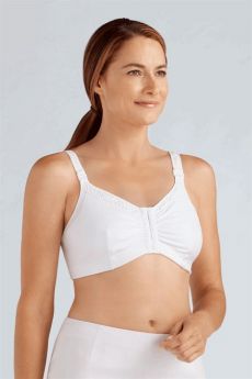 Leyla Seamless Surgical Mastectomy Bra - white, Post Surgery Garments, Amoena Australia